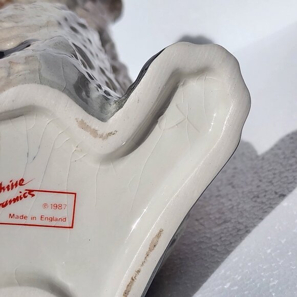 Rare-Vtg 1987--Paul Cardew-South West Ceramics-Terrier Dog with Newspaper Teapot - Picture 13 of 16